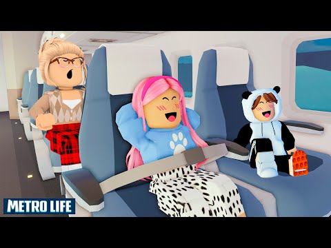 ROTINA NO AVIÃO COM A FAMILIA DA VOVÓ! Family Roleplay METROLIFE ROBLOX!