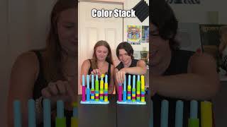 WE BOTH CHEATED? Color Stack Matching Board Game Challenge!