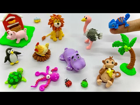 DIY How To Make Cute Polymer Clay Miniature Animals | Easy Clay Animals For Beginner