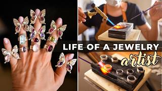 CRAZY WEEK in the studio!! Productive days as a self employed jewelry artist. Studio vlog