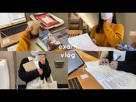 \study vlog/ 📑大学生のテスト期間中の過ごし方| how I study for the exams🍂