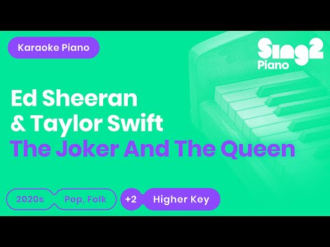 Ed Sheeran & Taylor Swift – The Joker And The Queen (Karaoke Piano) Higher Key