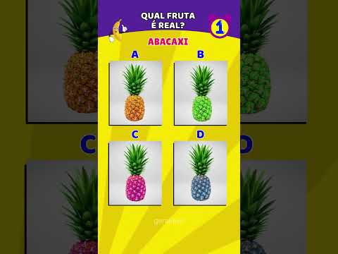 Qual é a fruta verdadeira? #quiz #frutas