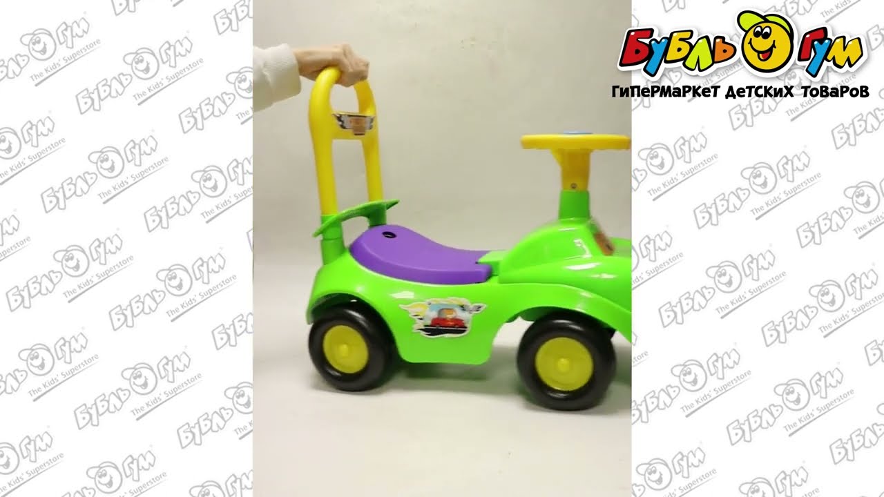 Машина-каталка Zarrin tinytot с клаксоном салатовый  - видео