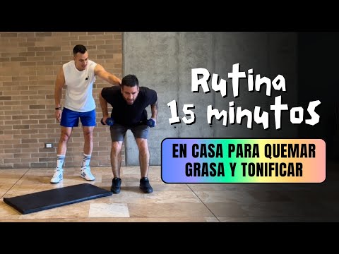Rutina de 15 minutos en casa para quemar grasa y tonificar.