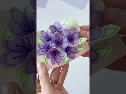 DIY flower pop-up card🌸