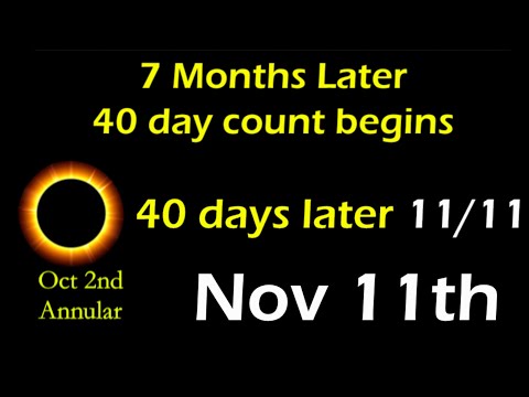 Hopes for November 11th! Sign of Jonah Count 40 Day Count Expires!