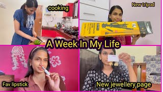 Vlog ( தமிழ்)😍|| A Week In My Life Vlog || Our own jewellery page 💍|| Cooking || New Tripod
