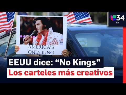 Estos fueron algunos de los carteles más creativos de las protestas del "No Kings Day"