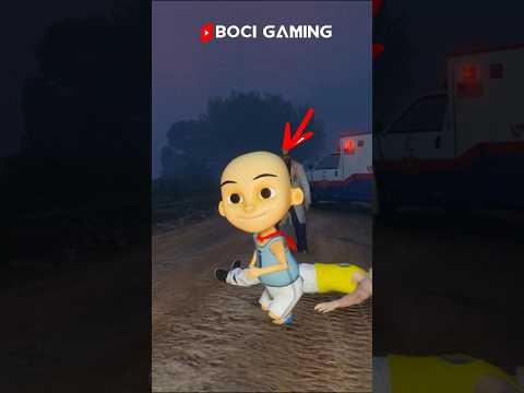 Upin Ipin Bertemu Hantu Ambulan! #shorts #viralshorts #upinipin