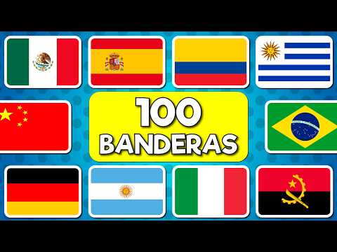 Adivina 100 Banderas Fáciles 🌏🚩🌎 | Quiz de Geografía | Trivia