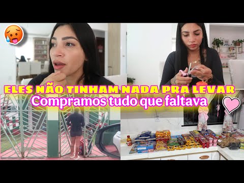 ELES NÃO TINHAM NADA: VOLTA AS AULAS|| FIZEMOS COMPRINHAS PARA AS CRIANÇAS|| FOMOS DEIXAR ELES💕📚