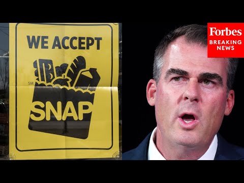 YouTube video thumbnail: Gov. Kevin Stitt Details Oklahoma's Response To Government Shutdown And Snap Benefits Suspension