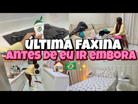 VLOG: última faxina| lavei banheiro| organizei o quarto| cozinha🏠🇧🇷