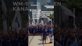 Bosnien-Fans skandieren Parolen für Palästina