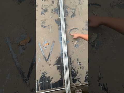 Testing High vs Low Water Flow for Solar Panel Cleaning Results #photovoltaic