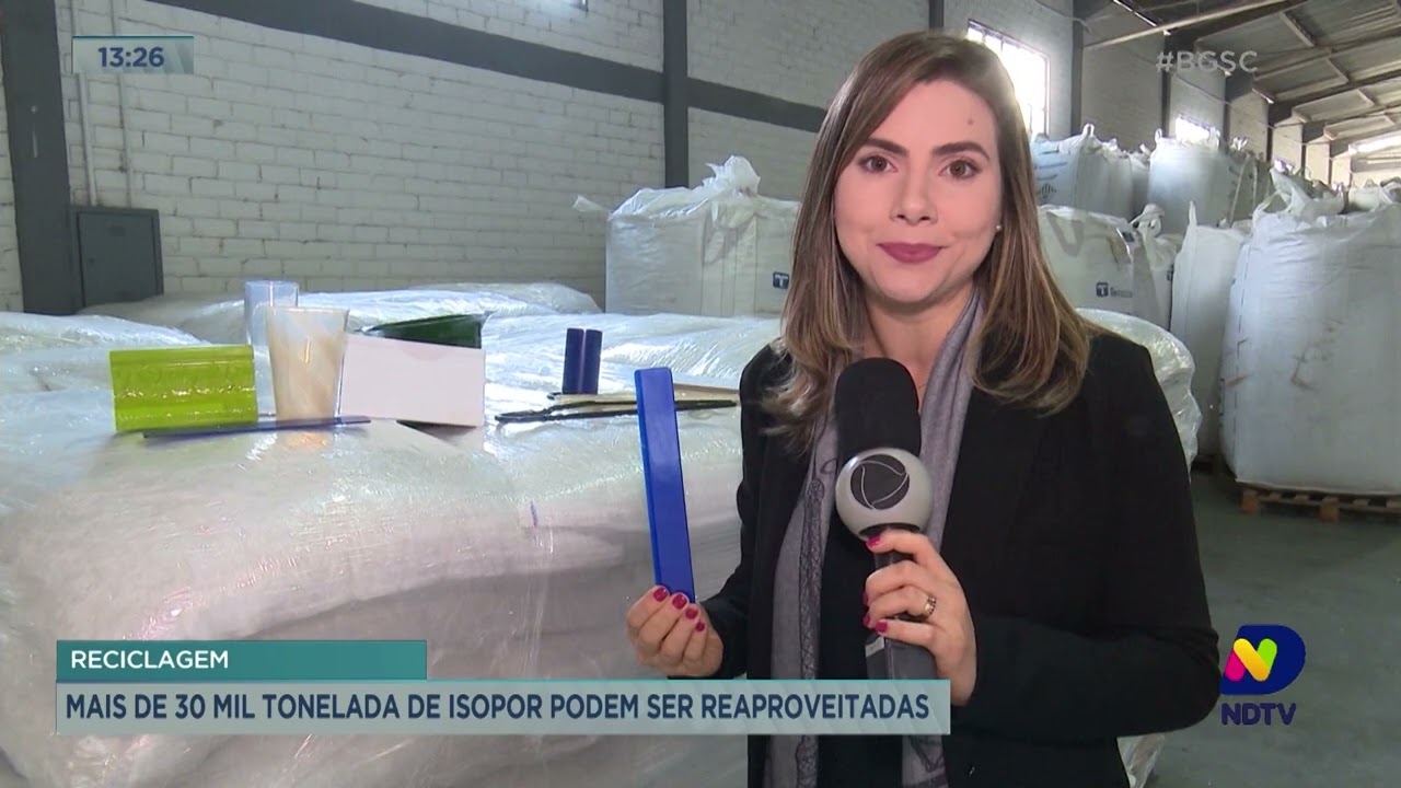 Mais de 30 mil toneladas de isopor podem ser reaproveitadas em Santa Catarina – Fonte: Balanço Geral Florianópolis