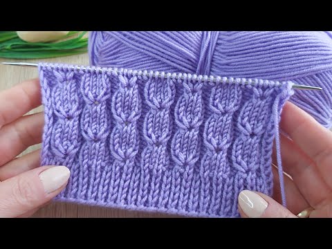 İki şiş kolay örgü yelek model anlatımı ✅️Eays knitting crochet patterns