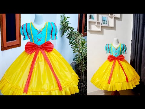 CARA MEMBUAT BAJU KOSTUM DARI PLASTIK KRESEK UNTUK KARNAVAL | BAJU KARNAVAL PRINCES!