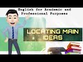 Understanding Purpose Statements and Main Ideas
