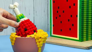 $1000 The World's Rarest Expensive LEGO SQUARE Watermelon Fruit Cutting Skill IRL