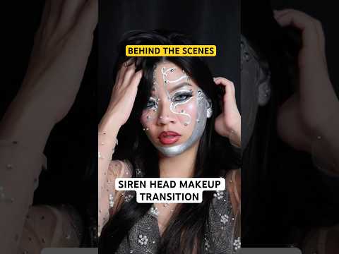 Trying the Siren Head makeup transition #shorts