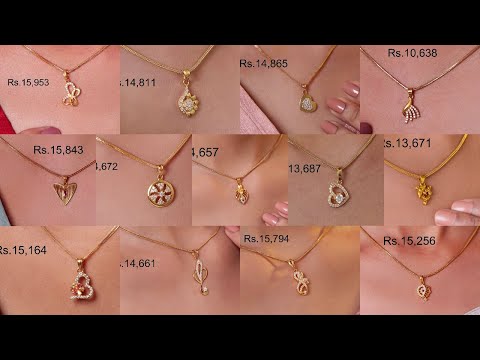 Latest gold pendants with price