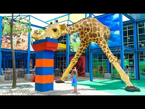 Mila in Legoland! Amusement Park Family Fun for kids