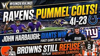 Ravens BLOW OUT Colts! Harbaugh WINS Giants Debut & Browns Refuse To Start Shedeur!