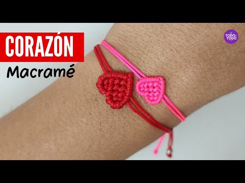❤️ 👉Pulsera tejida de CORAZÓN👉HEART BRACELET #sanvalentin