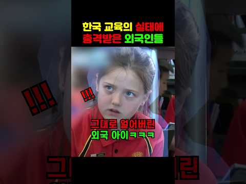 한국 교육의 실태에 충격받은 외국인들