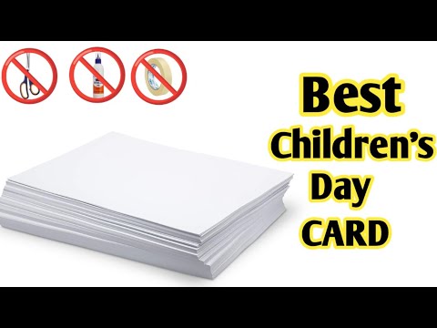 how to make happy children's day card | Handmade children day greeting card | diy card for children