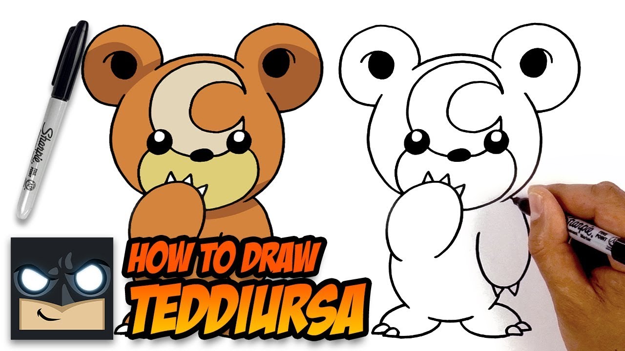 How to Draw Pokemon - Teddiursa (Step-by-Step Tutorial)