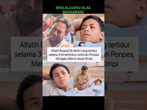 SALAH SATU SANTRI YANG BERNAMA ALFATIH BUANA SELAMAT DRI TRAGEDI AMBRUKNYA PONPES AL KHOZINY BUDURAN