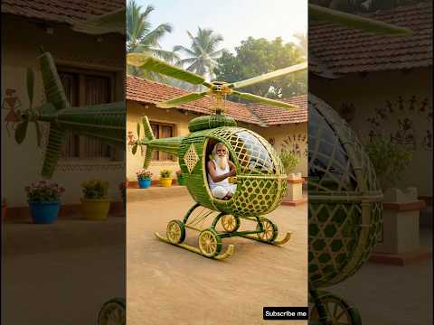 80 साल के दादा जी ने बनाया कमाल का हेलिकॉप्टर 🙏#shorts #bamboocraft #trending