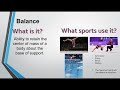 Fitness Components and Skills Assessment
