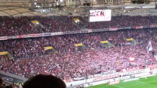 VfB Stuttgart gegen Erzgebirge Aue-Laola Welle