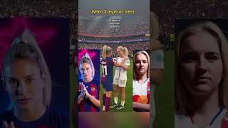 Alexia Putellas x Lindsey Horan. Legends meet #UWCLfinal #UWCL #Barcelona #Lyon #ExpressWomenBallers