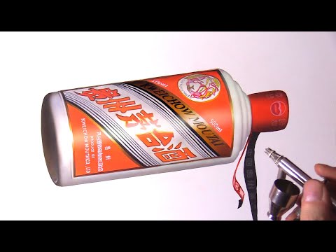 The drawing comes to life and runs away... (hyper-realistic bottle)