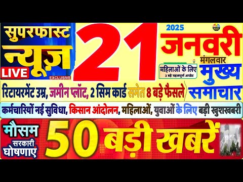 Today Breaking News ! आज 21 जनवरी 2025 के मुख्य समाचार बड़ी खबरें,PM Modi, SBI, UP, Bihar, Budget