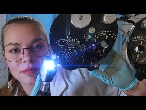 ASMR Ophthalmologist Eye Exam | Lens 1 or 2, Light Tests, Measuring