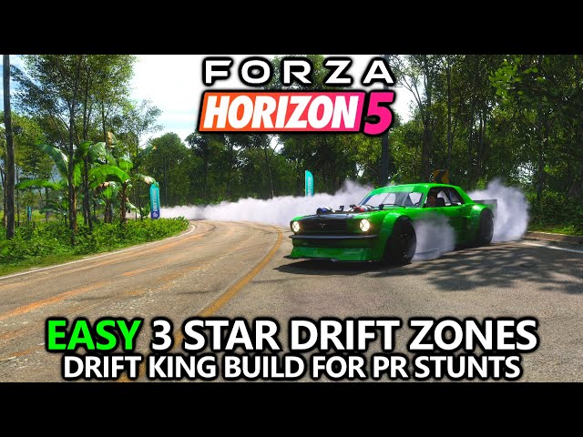 Forza Horizon 5 - Easy 3 Star Drift Zones - Drifting Tutorial for PR Stunts using Hoonigan Hoonicorn