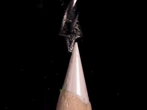 Drilling a Pencil in Slow Motion