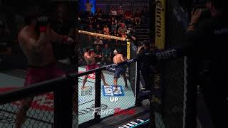 When Throwing wild shots pays off 😮 #ufc