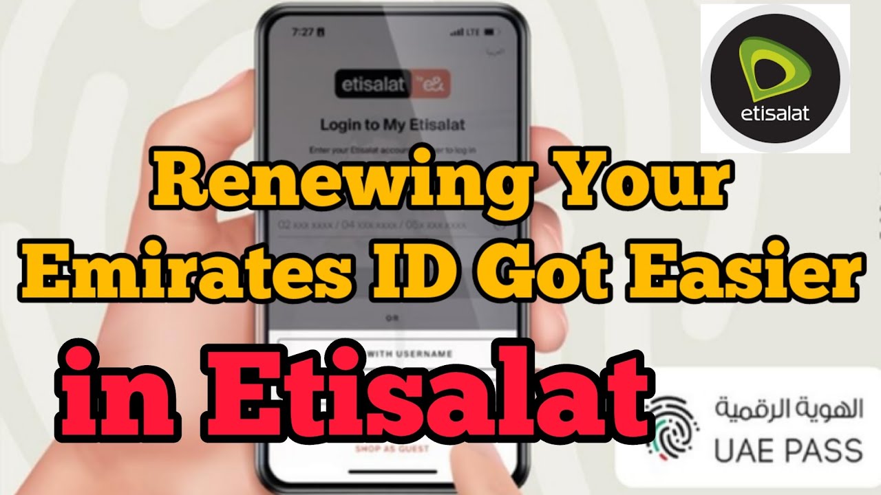 Etisalat Update Emirates Id Online  2024