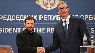 YouTube video thumbnail: Serbia's Vučić Sends Signal to Brussels and Moscow by Hosting Zelenskyy With Pomp and Circumstance