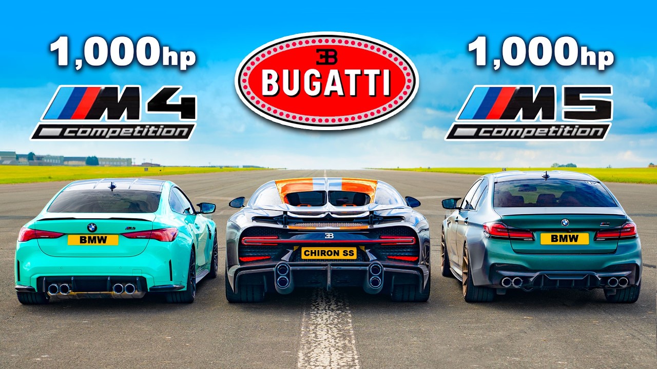Bugatti Chiron Super Sport v 1, 000hp BMW M4: DRAG RACE