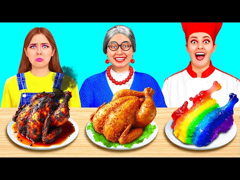 Reto De Cocina Yo vs Abuela | Gadgets y Trucos Secretos Fáciles de Fun Challenge