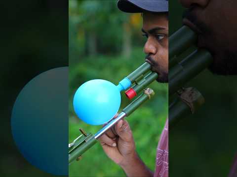 DIY Umbrella Slingshots with Bamboo and Clour Balloone #Bamboo #Slingshots #Bambooart
