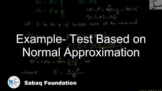 Example- Test Based on Normal Approximation